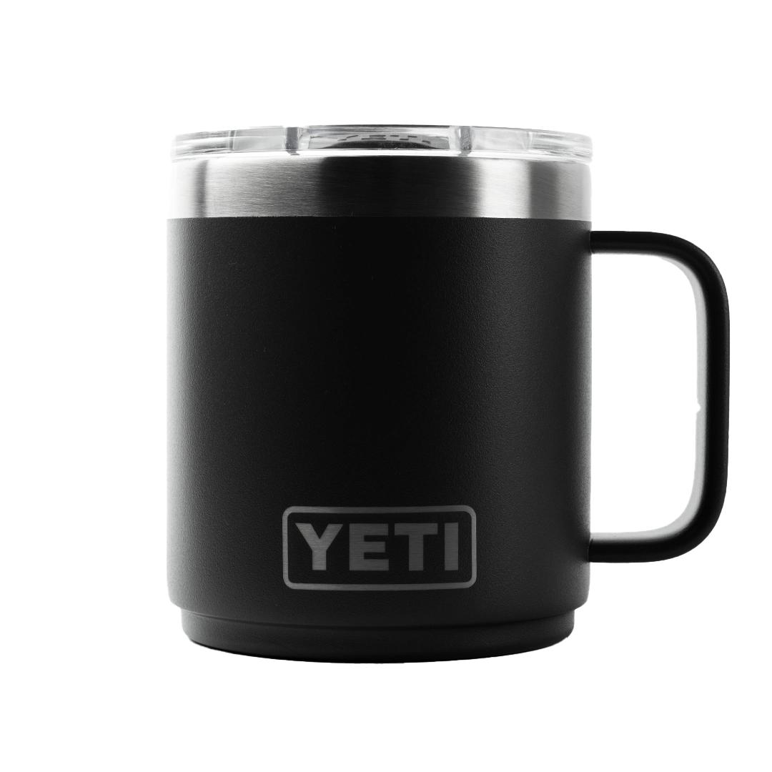 Rambler 10 Oz YETI Mug Black front