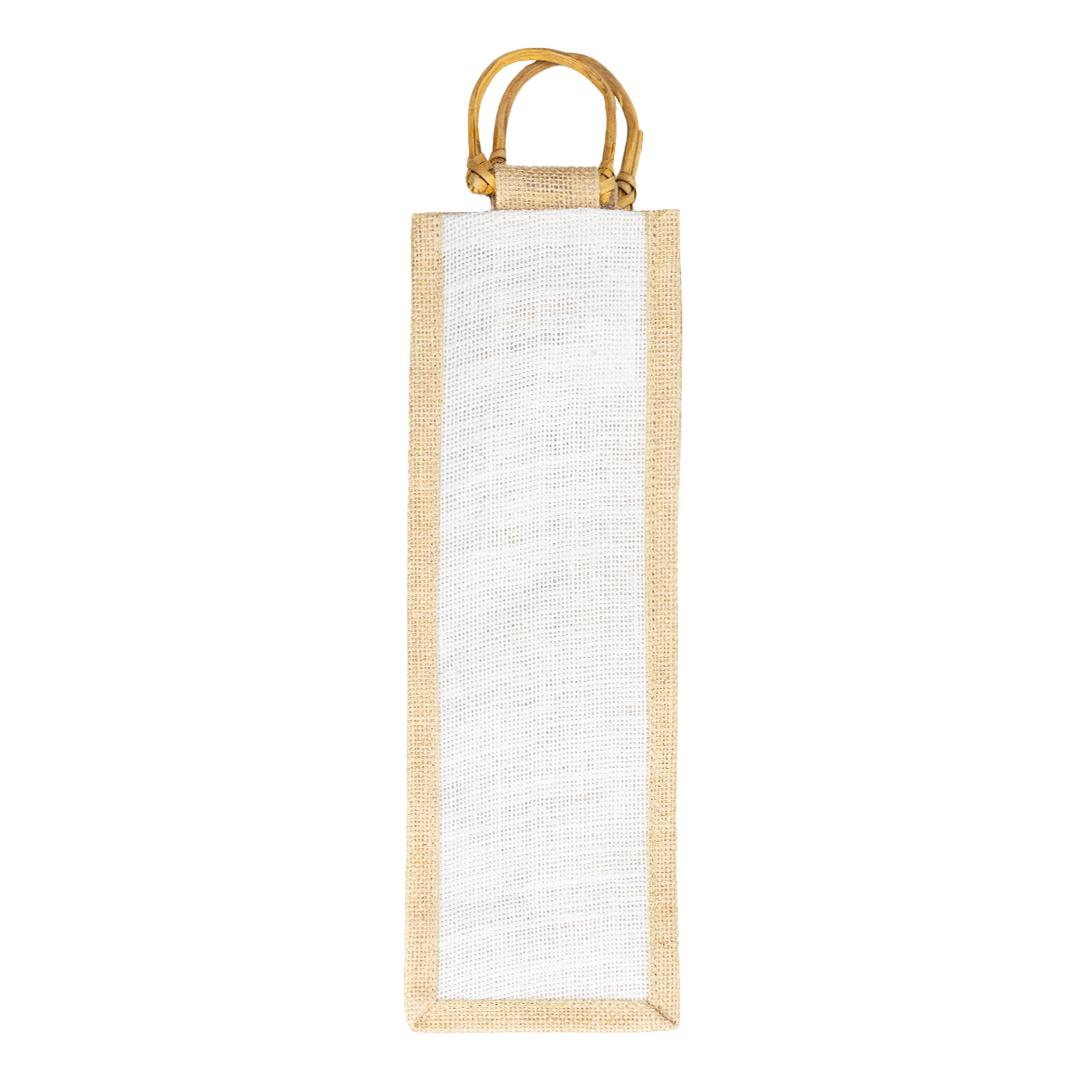 Pale Wine bottle bag Beige front