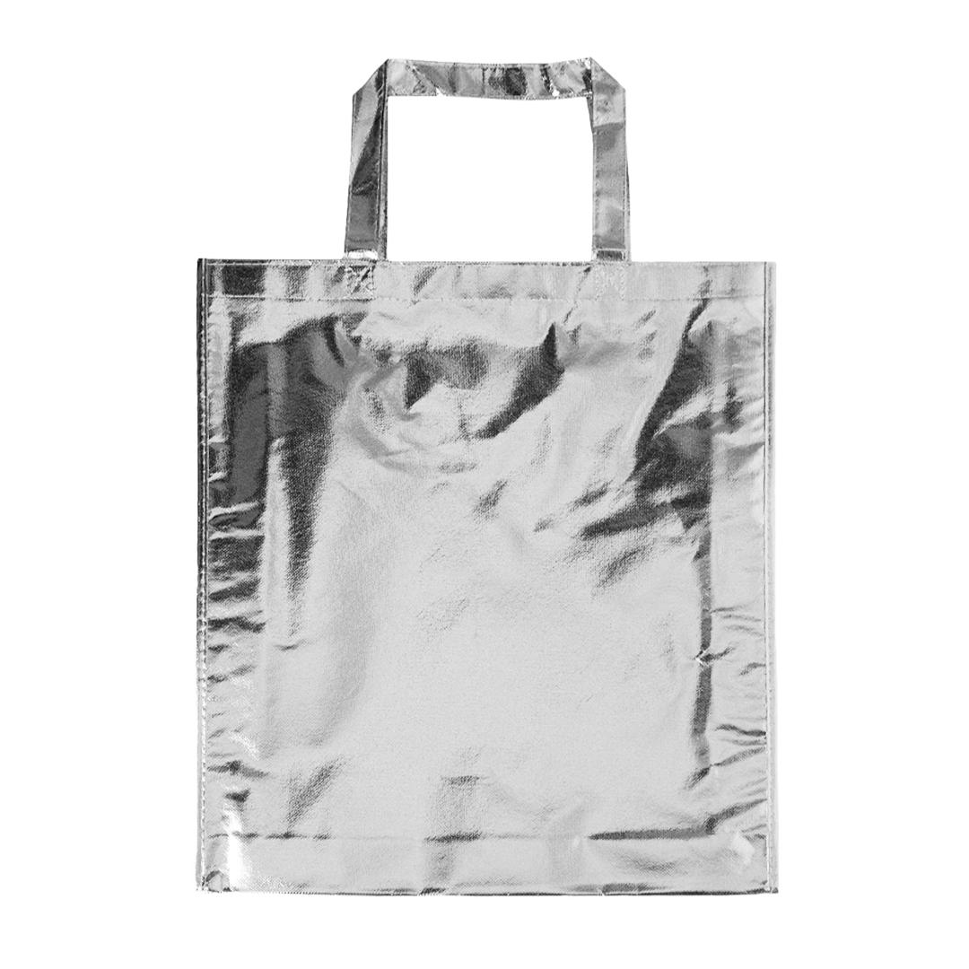 Carval Metallic Bag Silver front