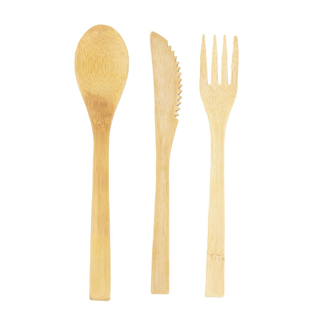 Casel Cutlery set  Bamboo front