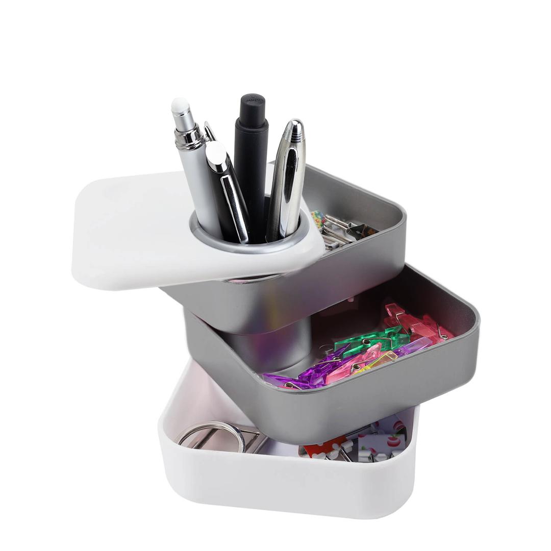 Zene Desktop Organizer  Silver front