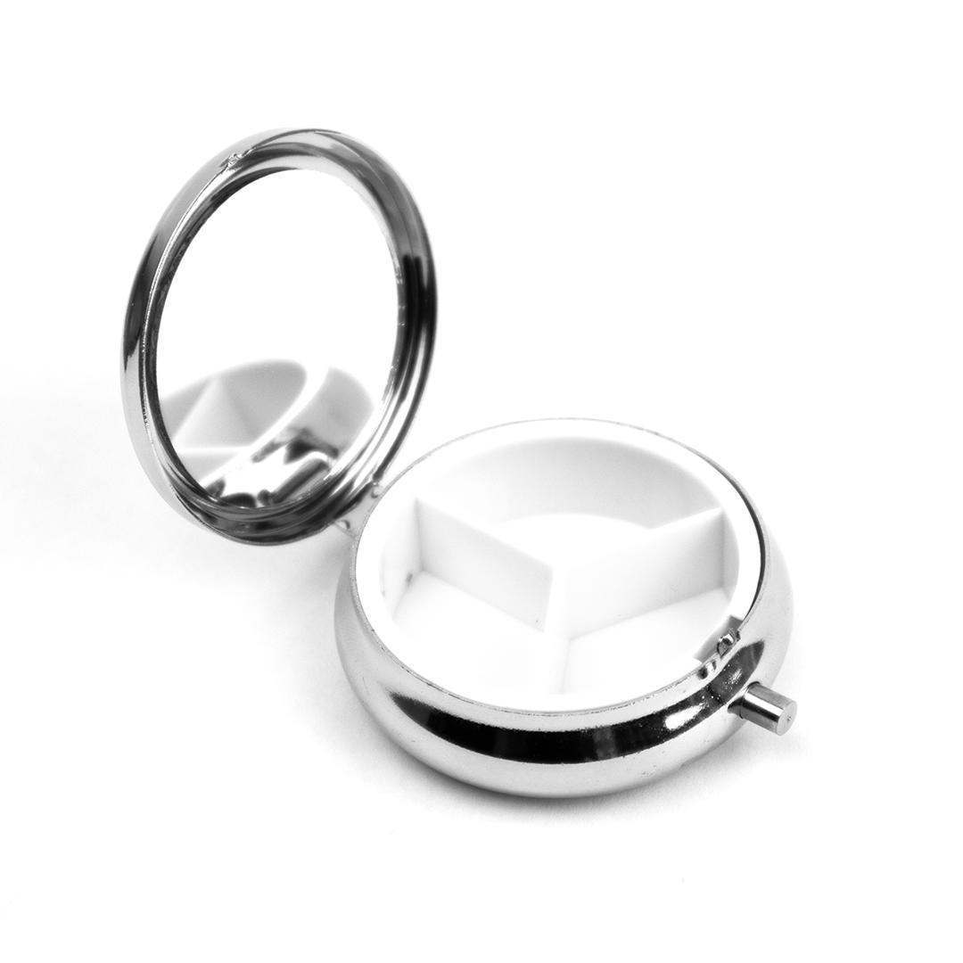 Pash Pill box Silver front