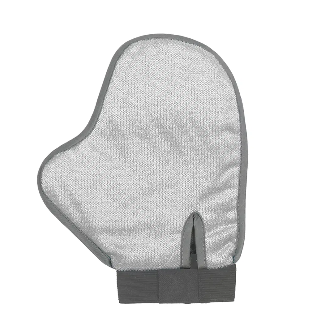 Bomp Pet grooming glove Grey front