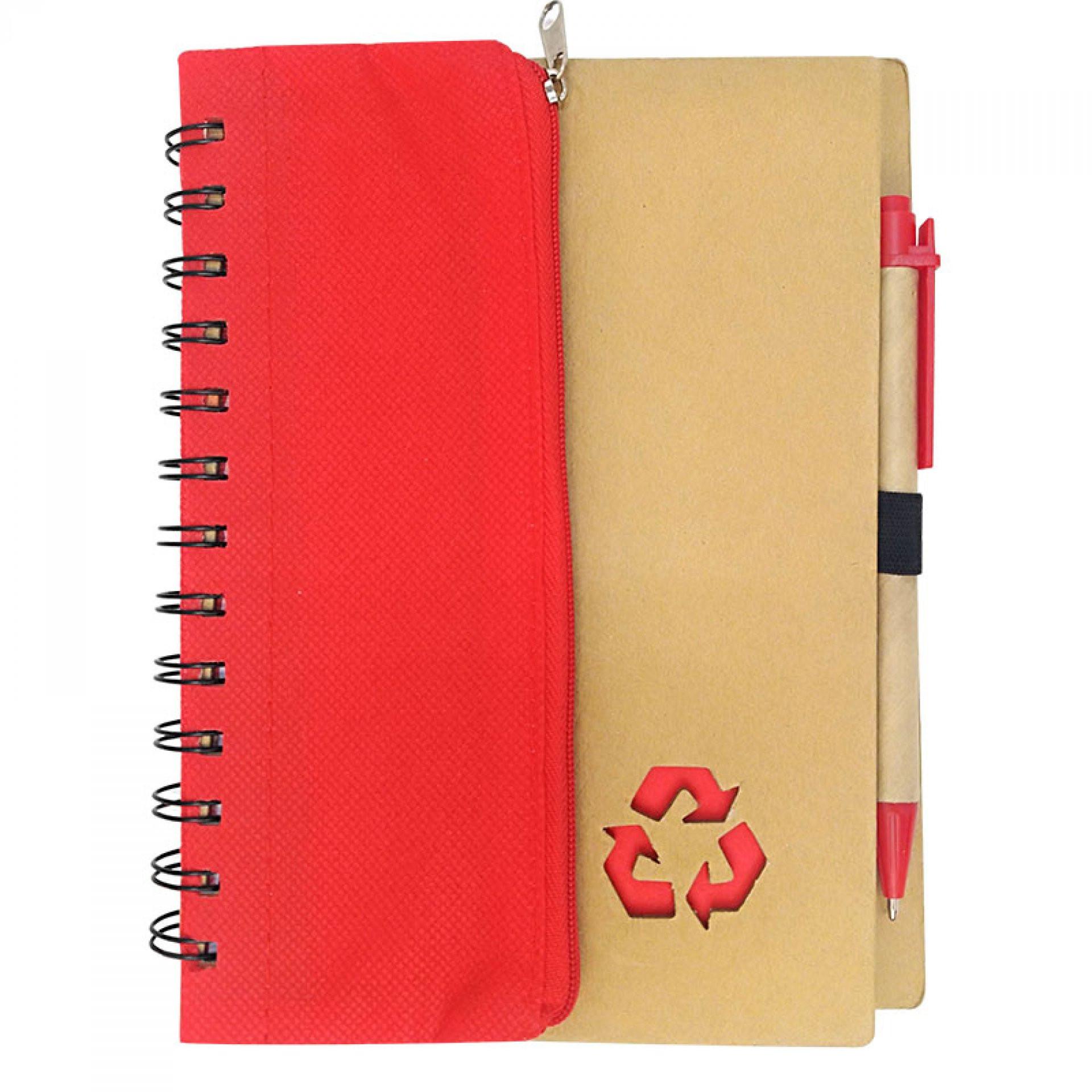 Cuaderno cartuchera ROJO front