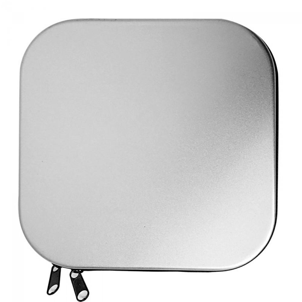 Porta cd cuadrado PLATA miniatura 2