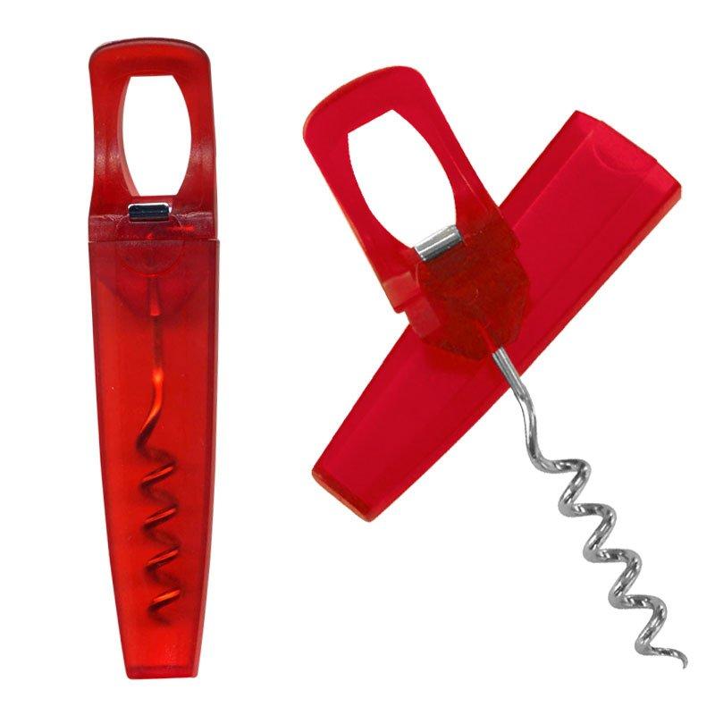 Sacacorcho y destapador ROJO front