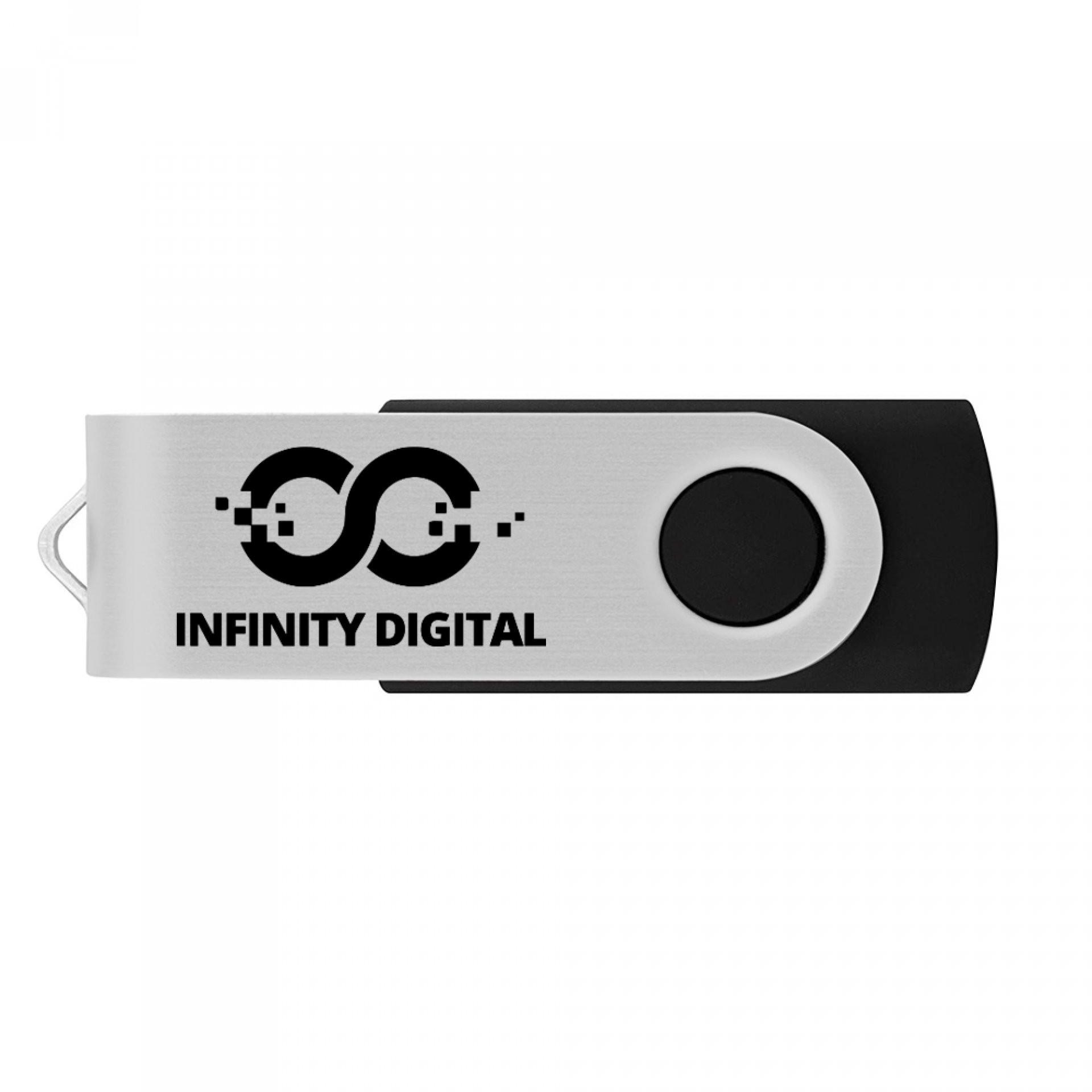Memoria usb giratoria PLATA miniatura 2