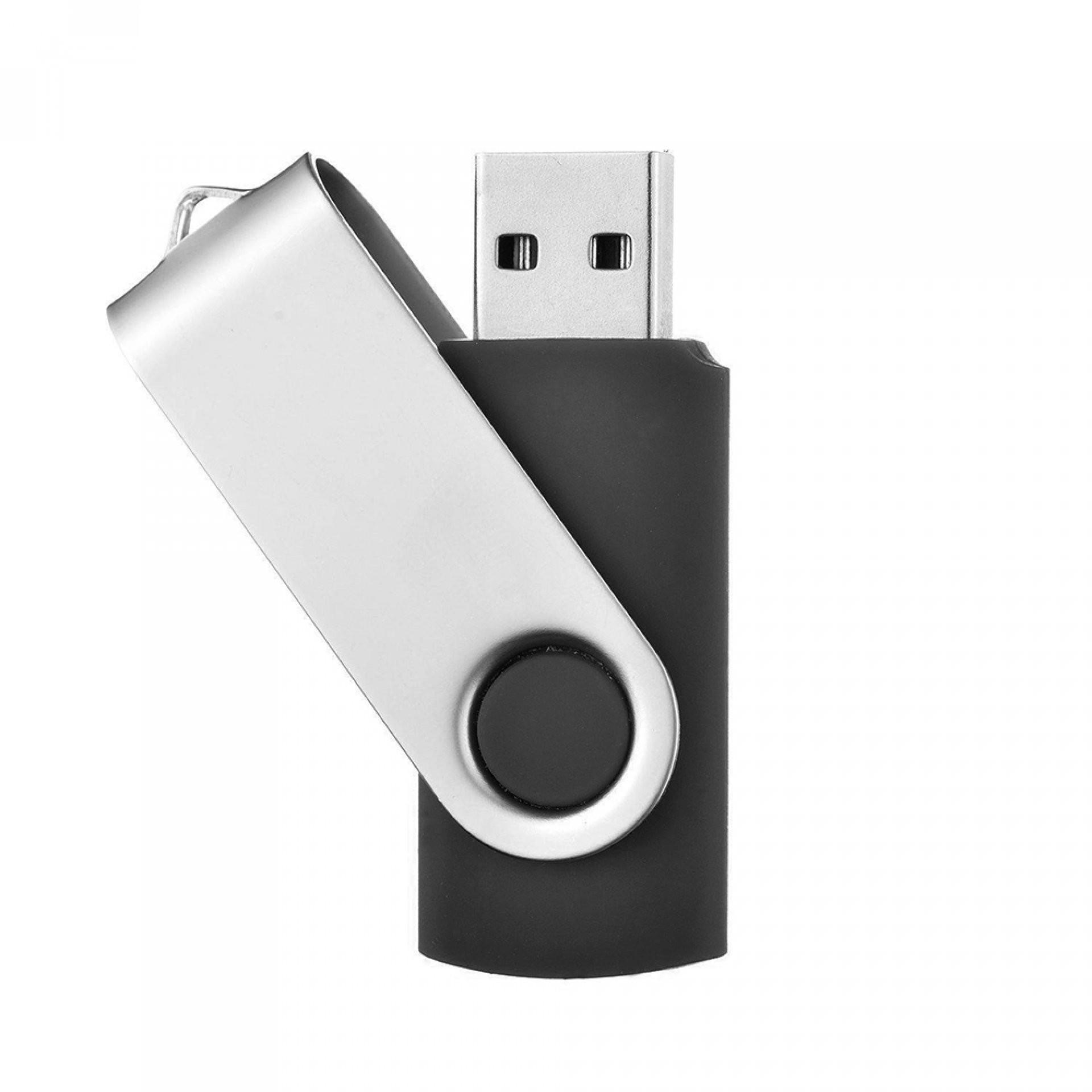 Memoria usb giratoria PLATA front