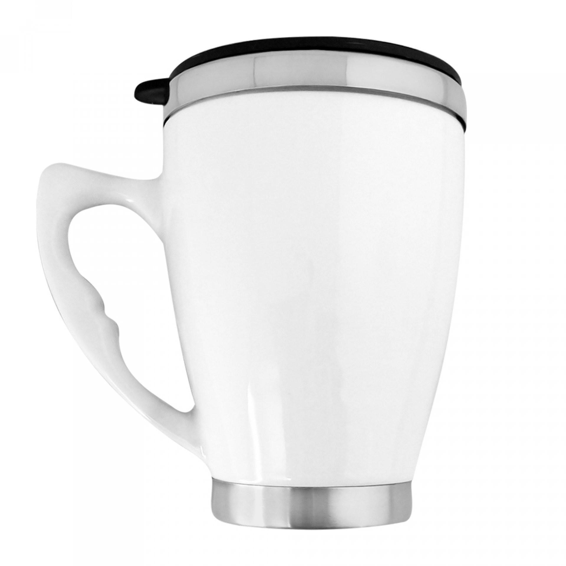 Mug pocillo ceramica BLANCO front