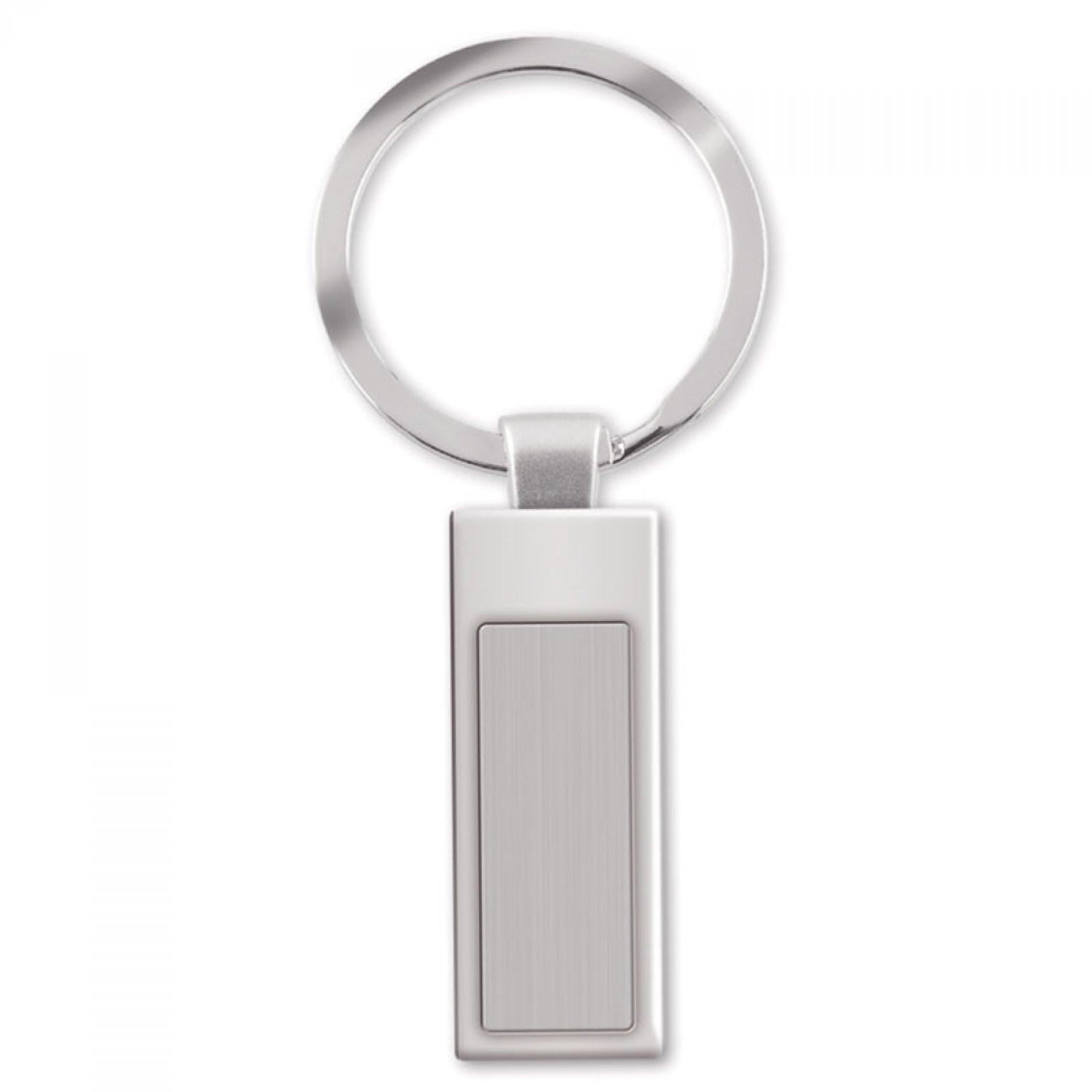 Llavero ejecutivo rectangular no 2 PLATA miniatura 2
