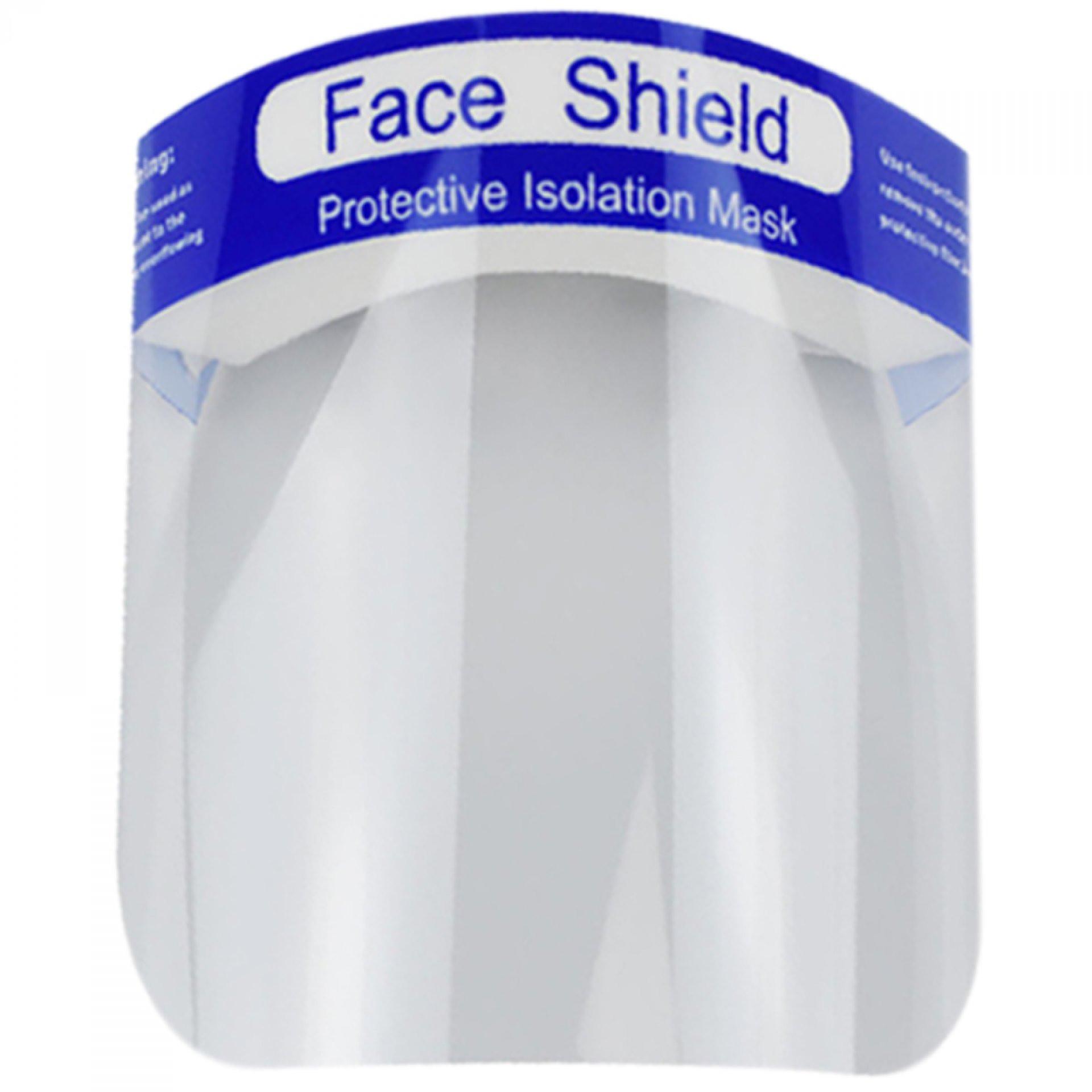 Careta facial shield TRANSPARENTE front