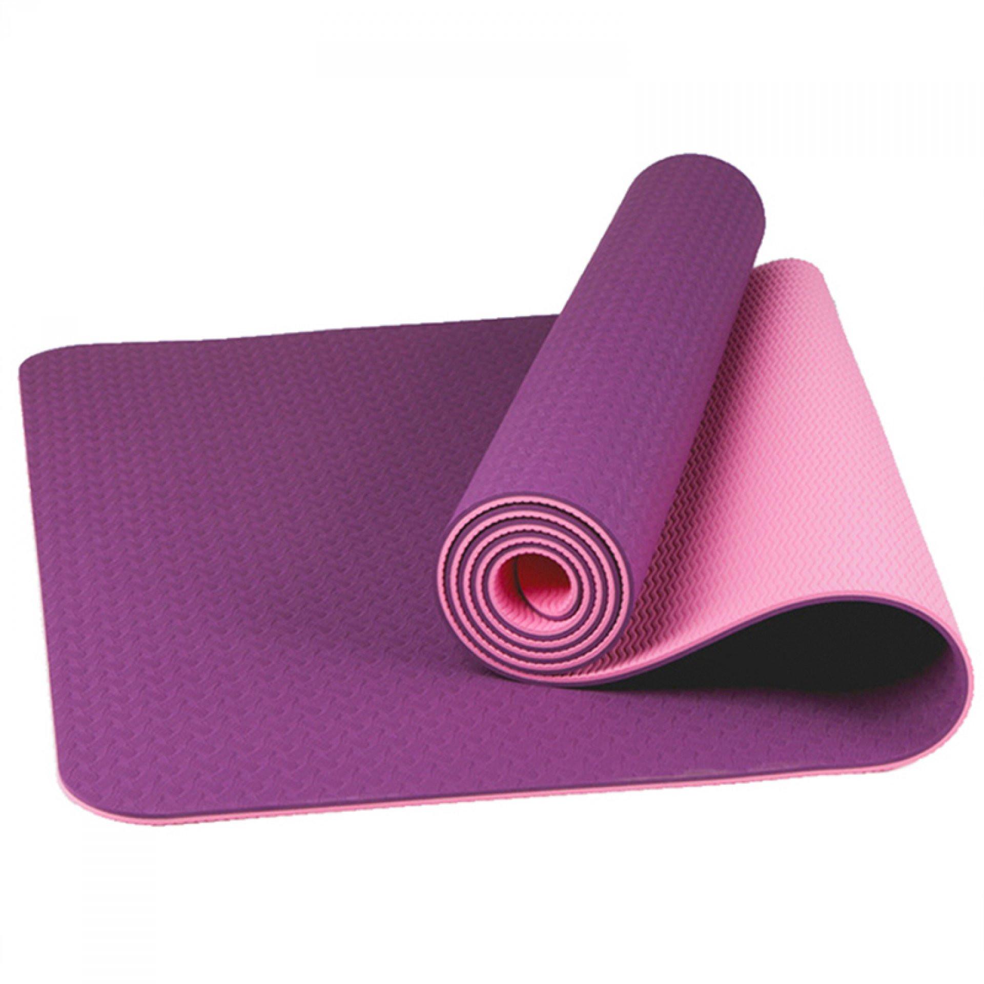 Tapete yoga tpe dos tonos MORADO / ROSADO front