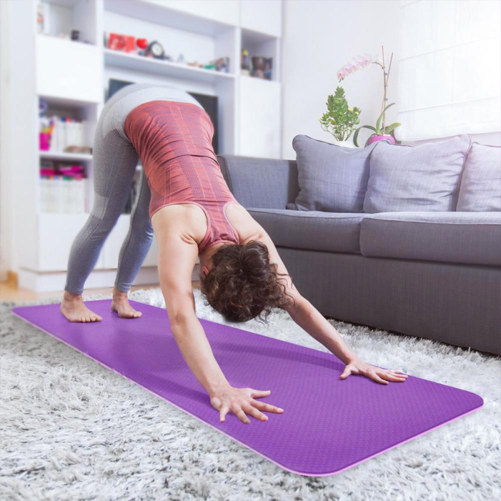 Tapete yoga tpe dos tonos MORADO / ROSADO miniatura 4