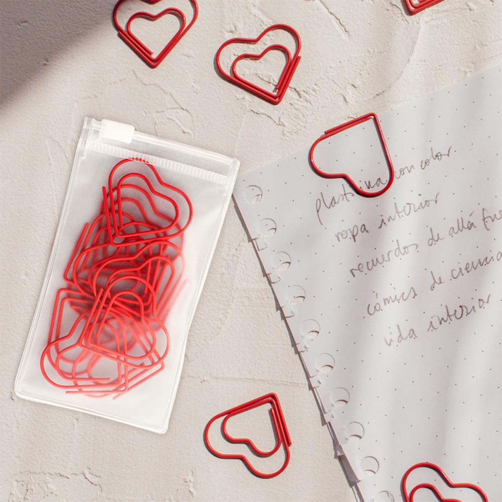 Set de ganchos shape corazon ROJO miniatura 3