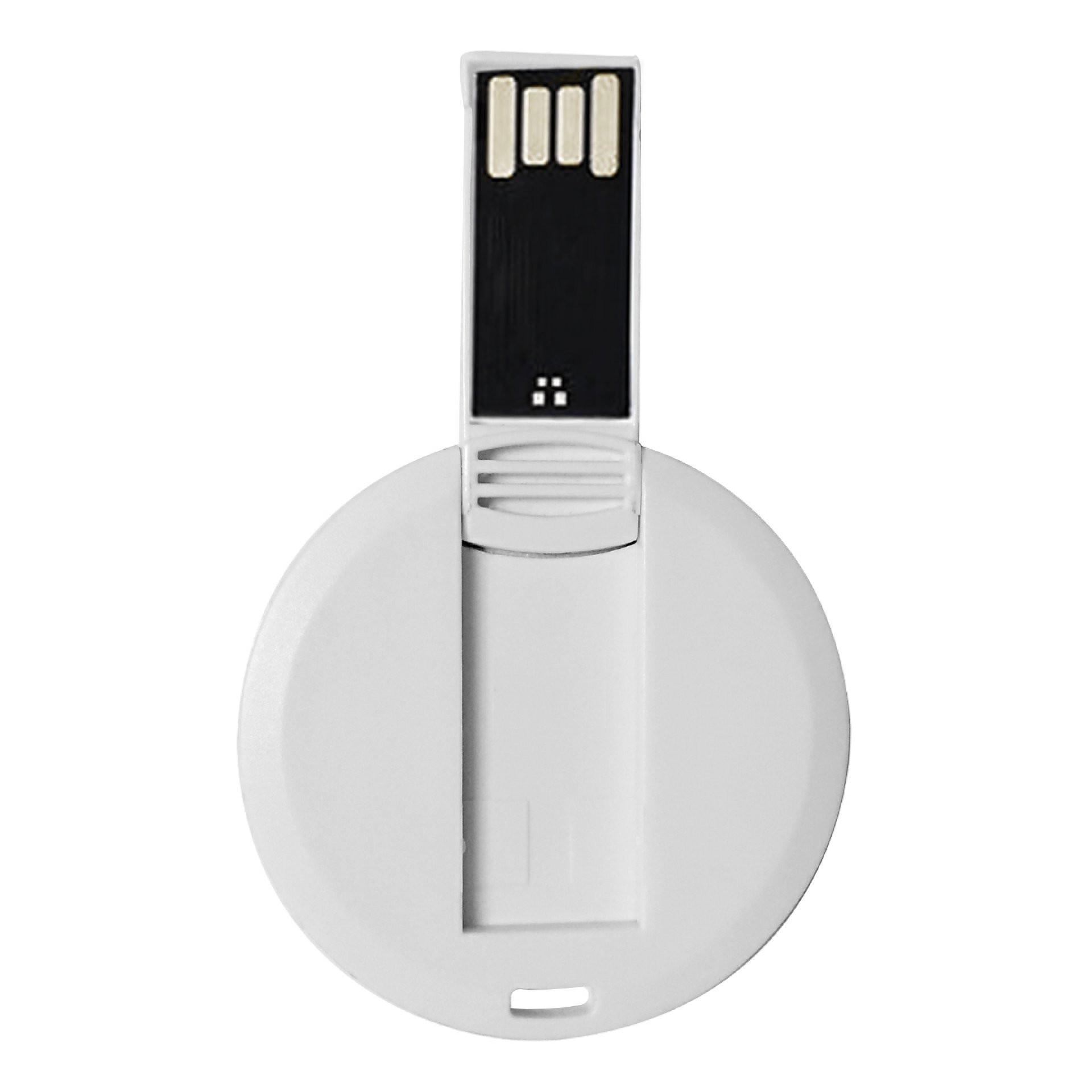 Memoria usb moneda BLANCO miniatura 3