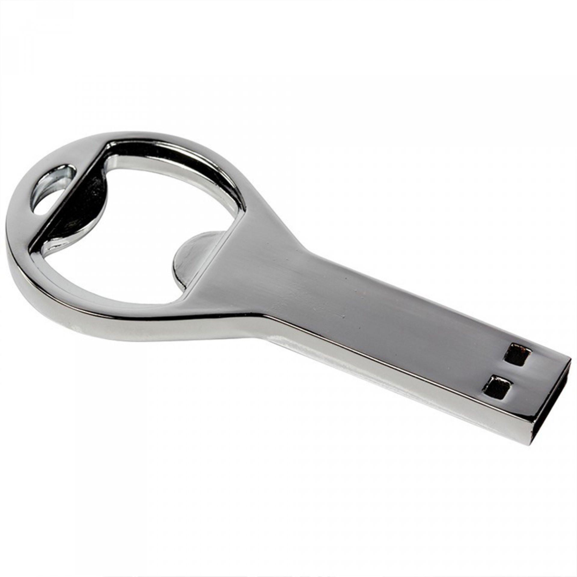 Memoria usb destapador PLATA front