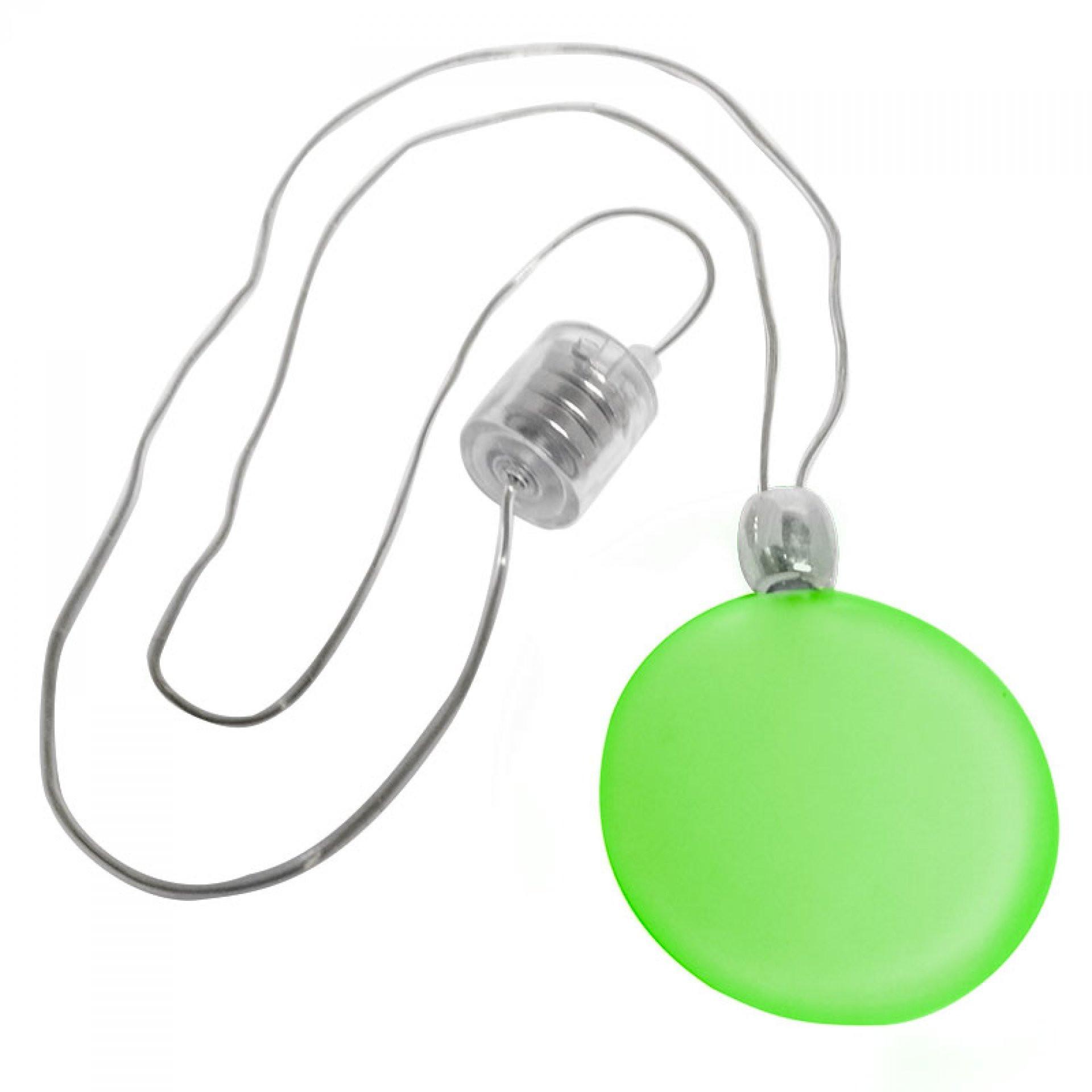 Collar luminoso circular VERDE front