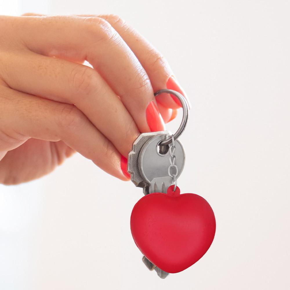 Llavero antiestres corazon ROJO miniatura 3