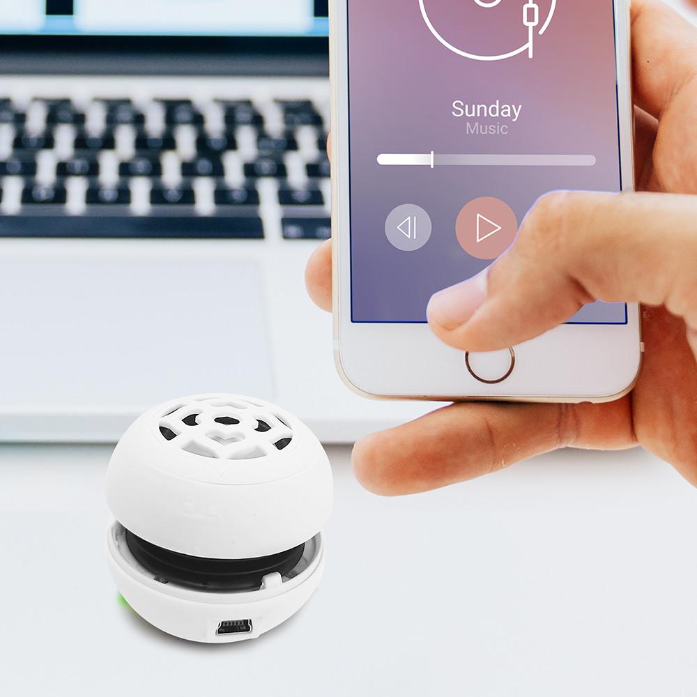Parlante mini mp3 BLANCO miniatura 3