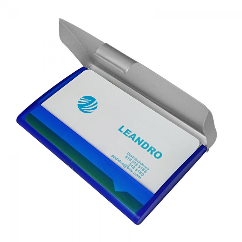 Porta tarjetas aluminio AZUL miniatura 2