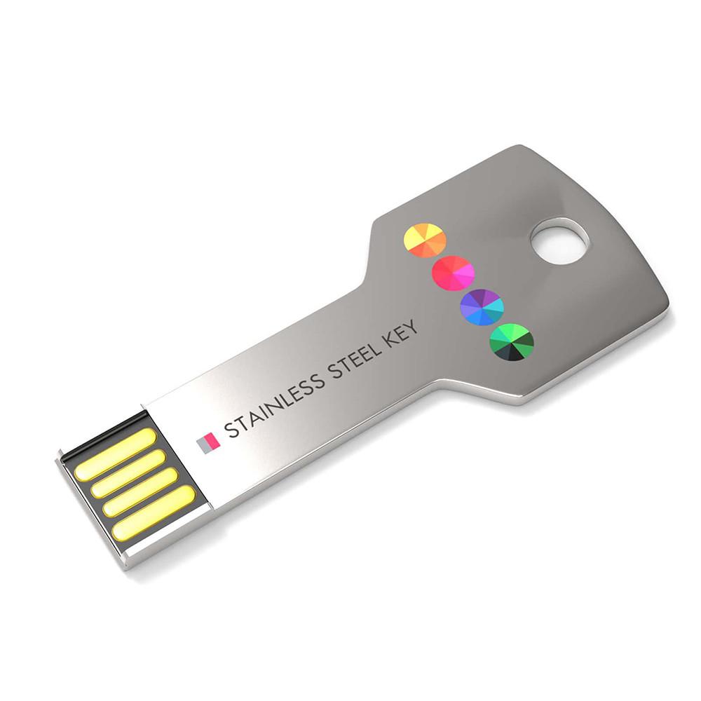 Memoria usb llave AZUL miniatura 2