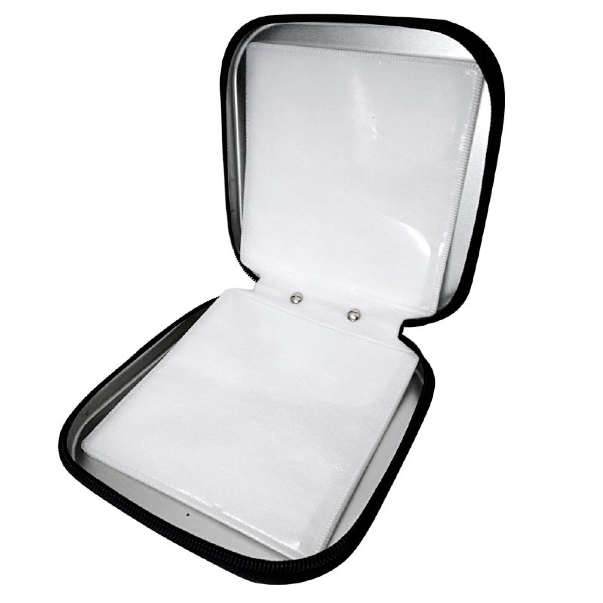 Porta cd cuadrado PLATA front