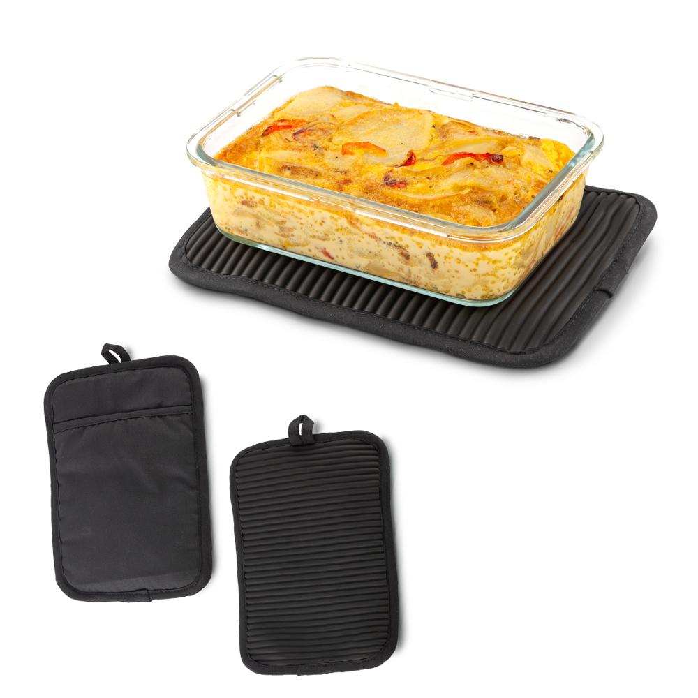 Coge ollas con silicona Negro front