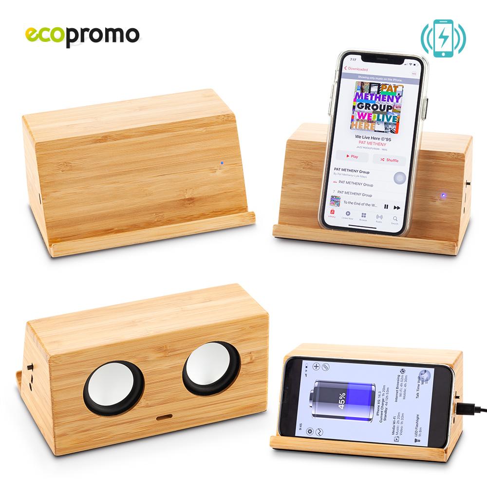 Speaker de induccion bamboo Bambú front