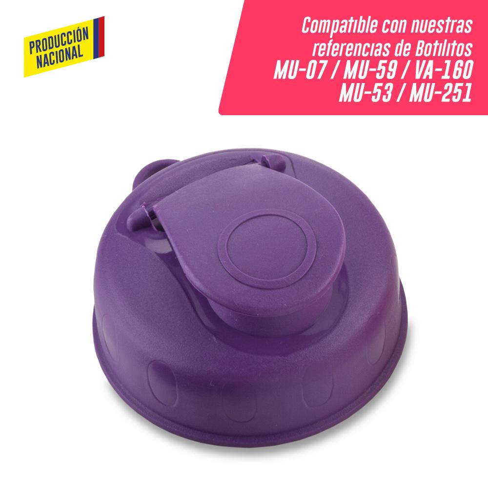 Tapa pestaña para botilito mu-07 - mu-59 produccion nacional Blanca miniatura 6