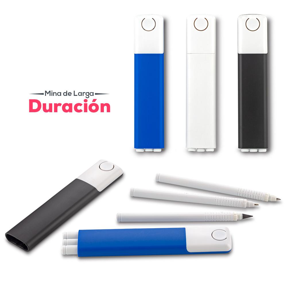 Set de boligrafos flock oferta oferta Blanco front