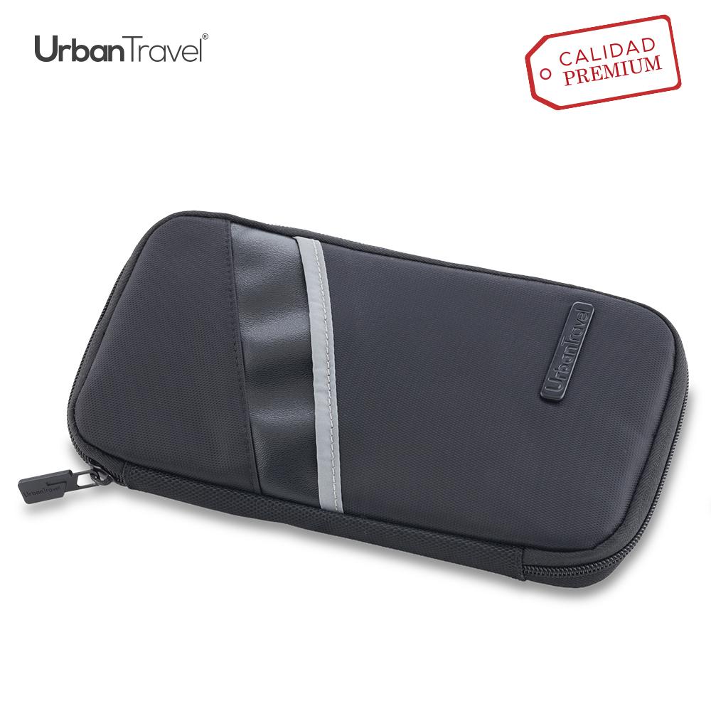 Portapasaporte vester urban travel Negro-gris miniatura 3