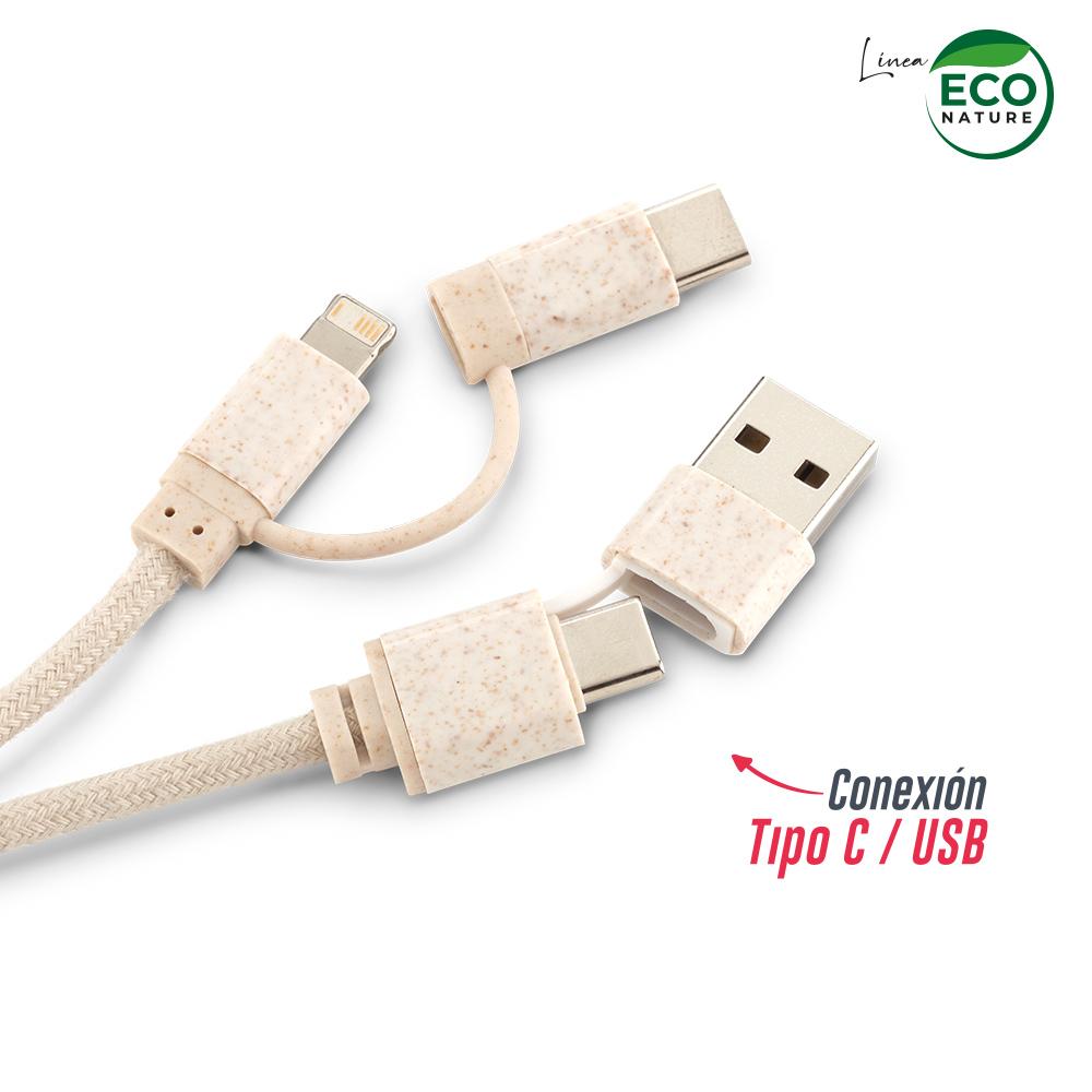 Cable multicargador cotton Natural miniatura 5