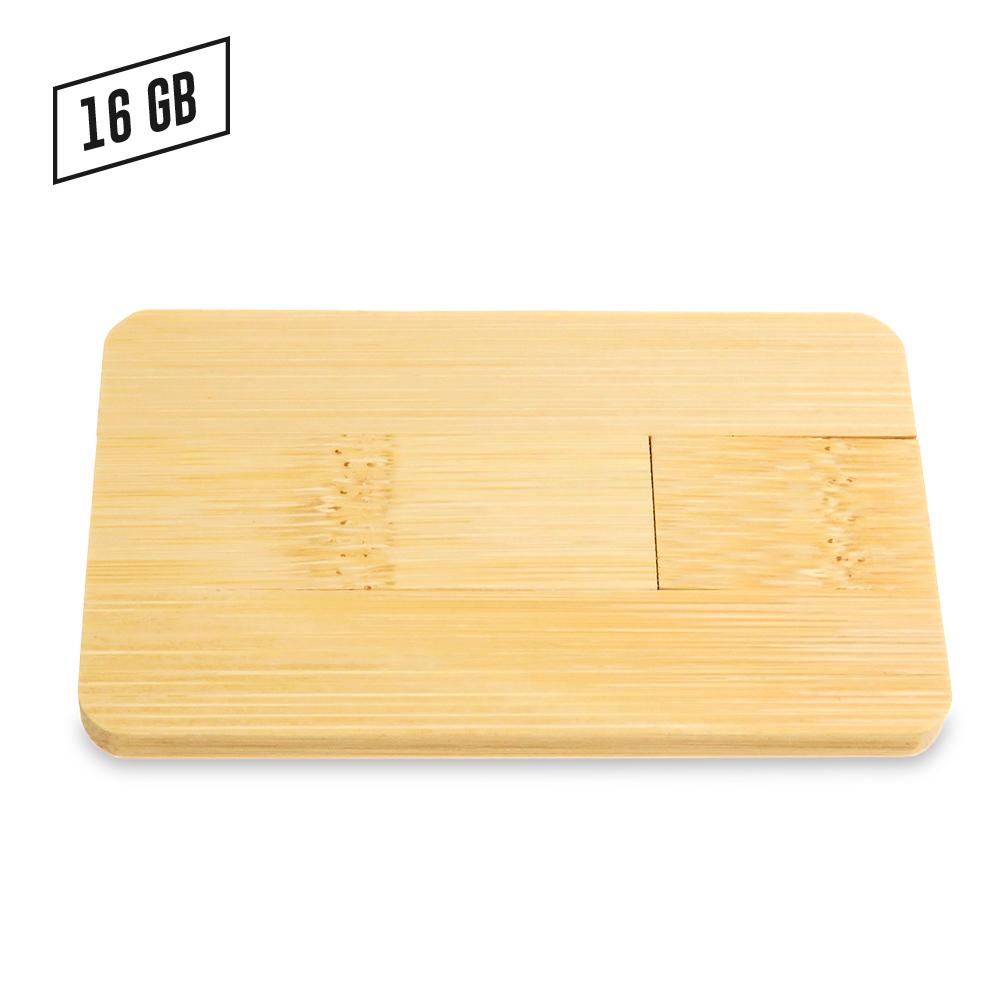 Memoria usb credit card zilda bamboo precio neto precio neto 16GB miniatura 3