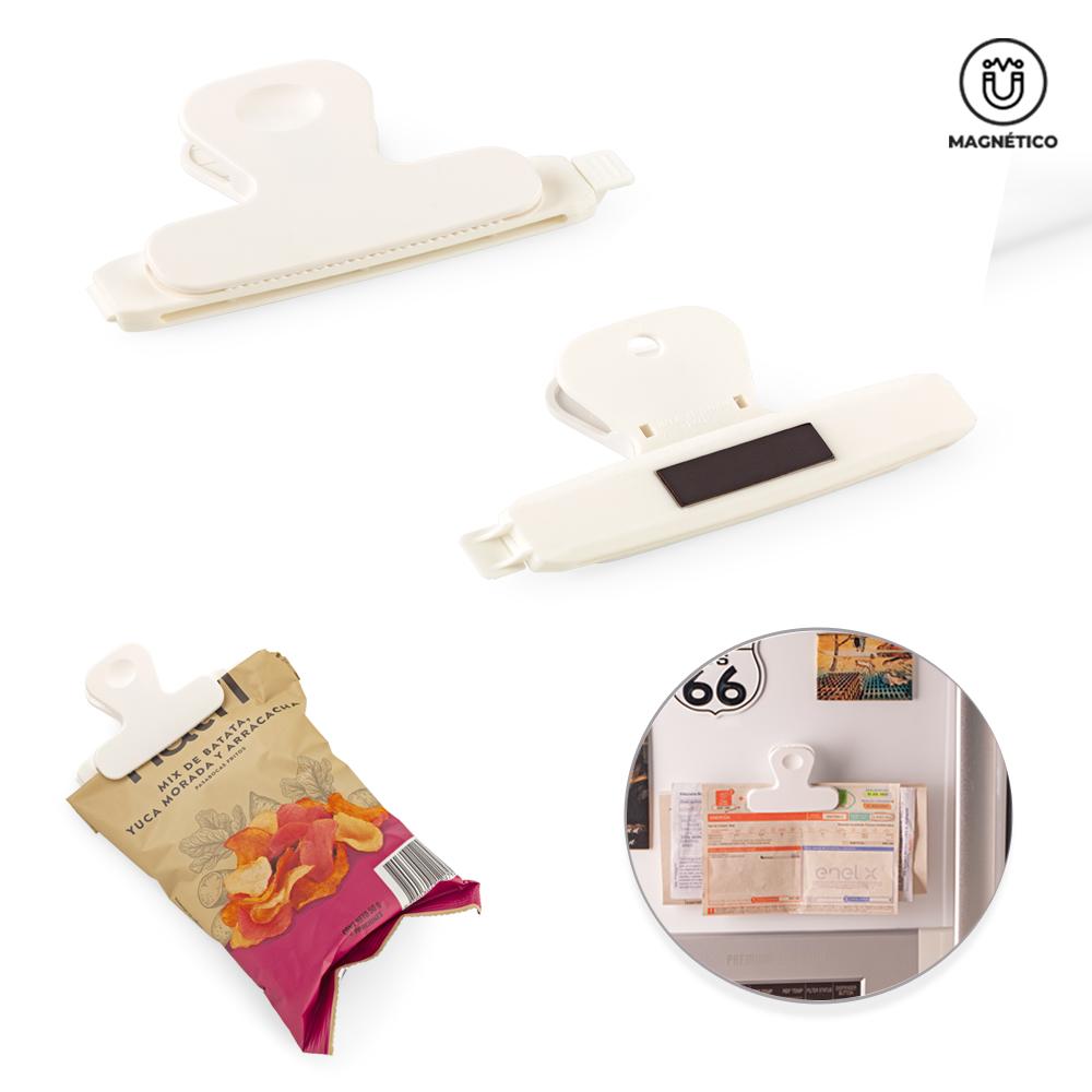 Clip magnetico 2-1 Blanco front