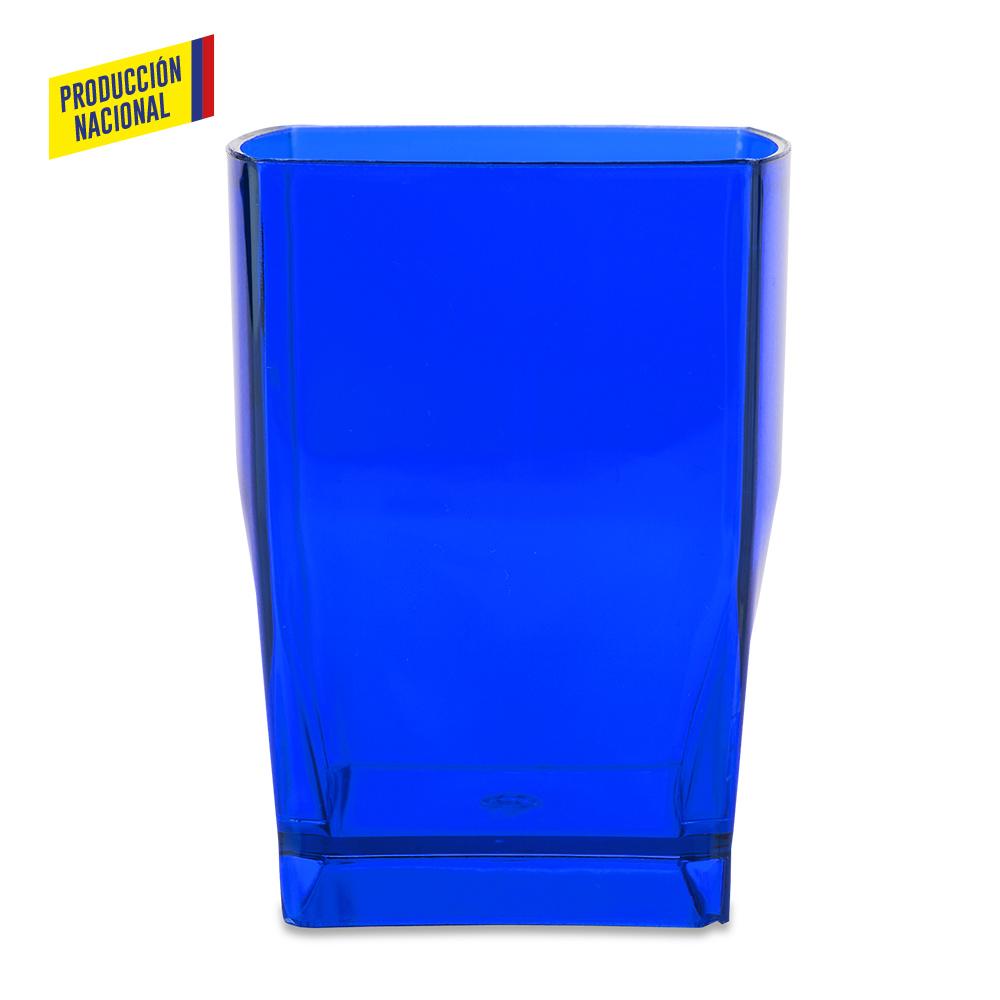 Vaso cuadrado 7oz cristal - produccion nacional produccion nacional Azul miniatura 4