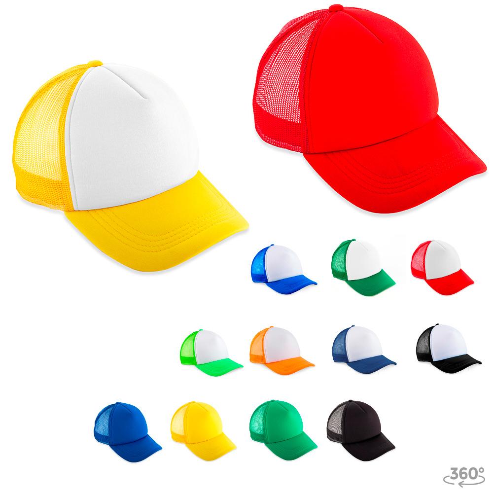 Gorra trucker .Blanco-Rojo front