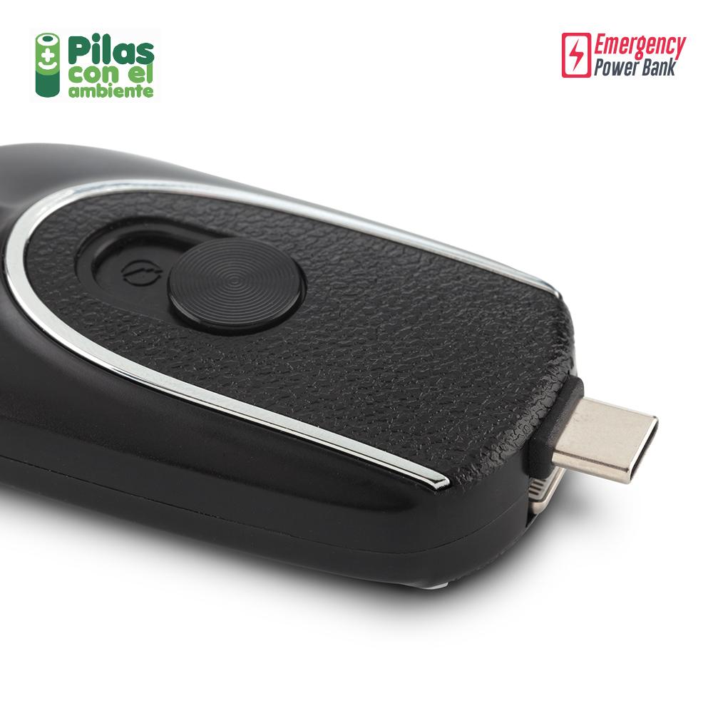 Pila recargable llavero 1200 mah Negro miniatura 2