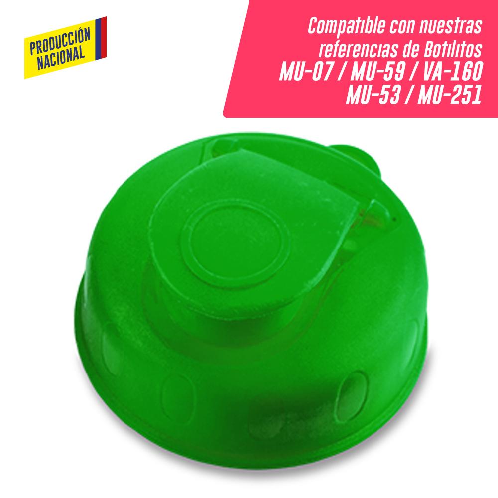 Tapa pestaña para botilito mu-07 - mu-59 produccion nacional Blanca miniatura 10