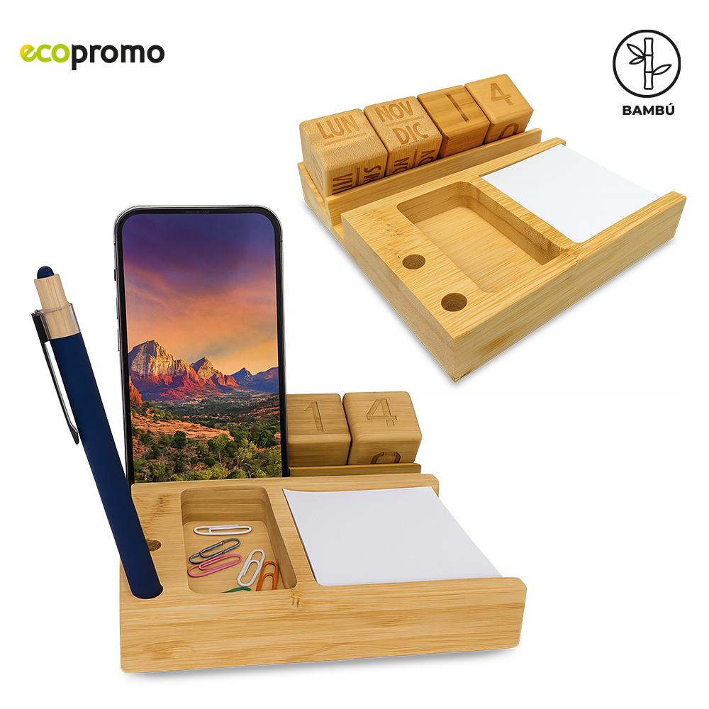 Calendario perpetuo pad bamboo Natural front