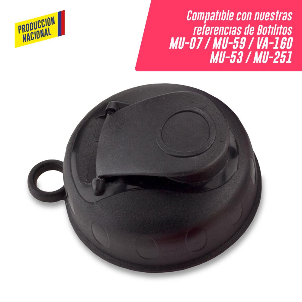 Tapa pestaña para botilito mu-07 - mu-59 produccion nacional Blanca miniatura 8