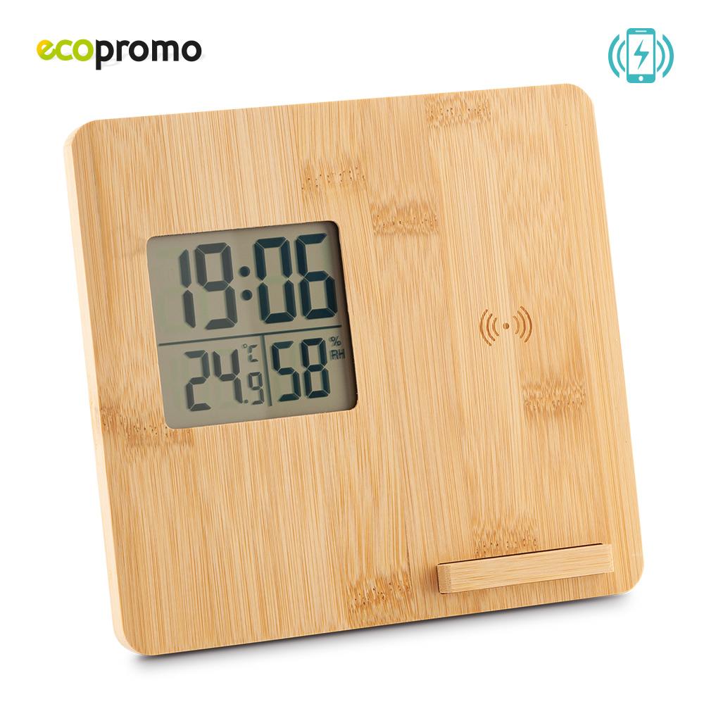 Reloj con cargador inalambrico denver Bambú 10W miniatura 4