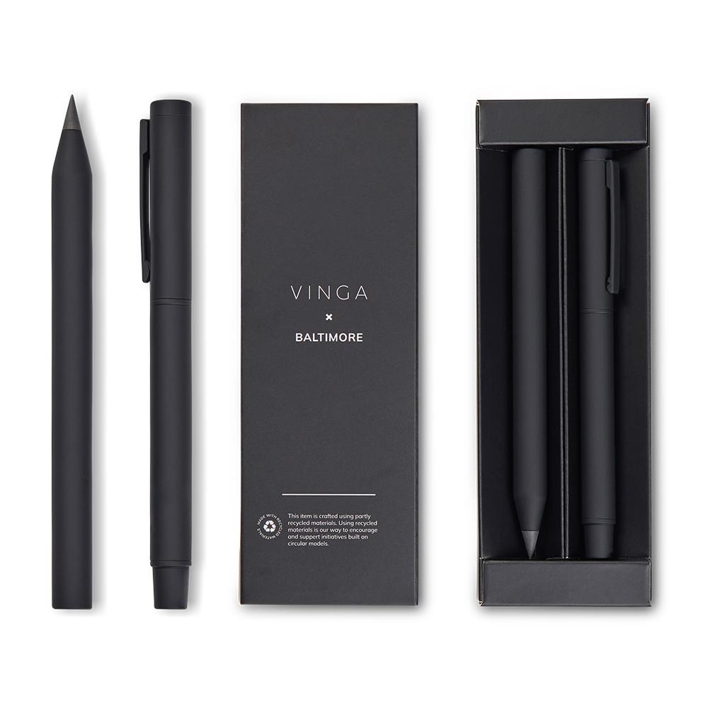 Set de boligrafos baltimore vinga eco Negro front