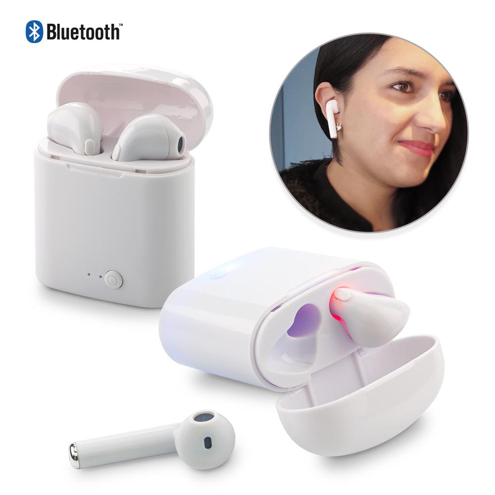 Audifonos bluetooth air i7 Blanco front