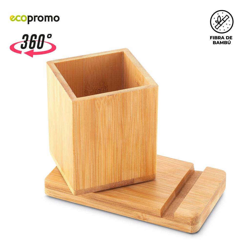 Portaboligrafos en bamboo 360 Natural miniatura 3