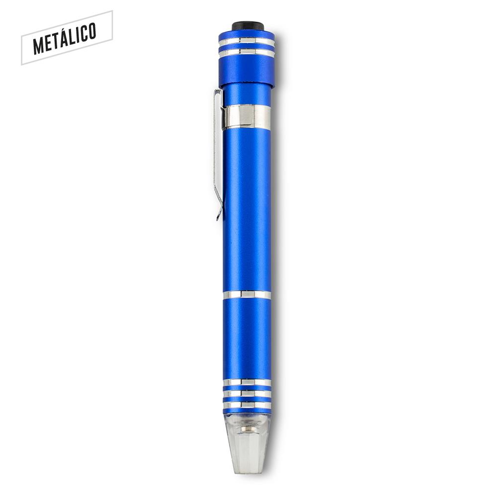 Set de destornilladores pen con linterna led Silver miniatura 3