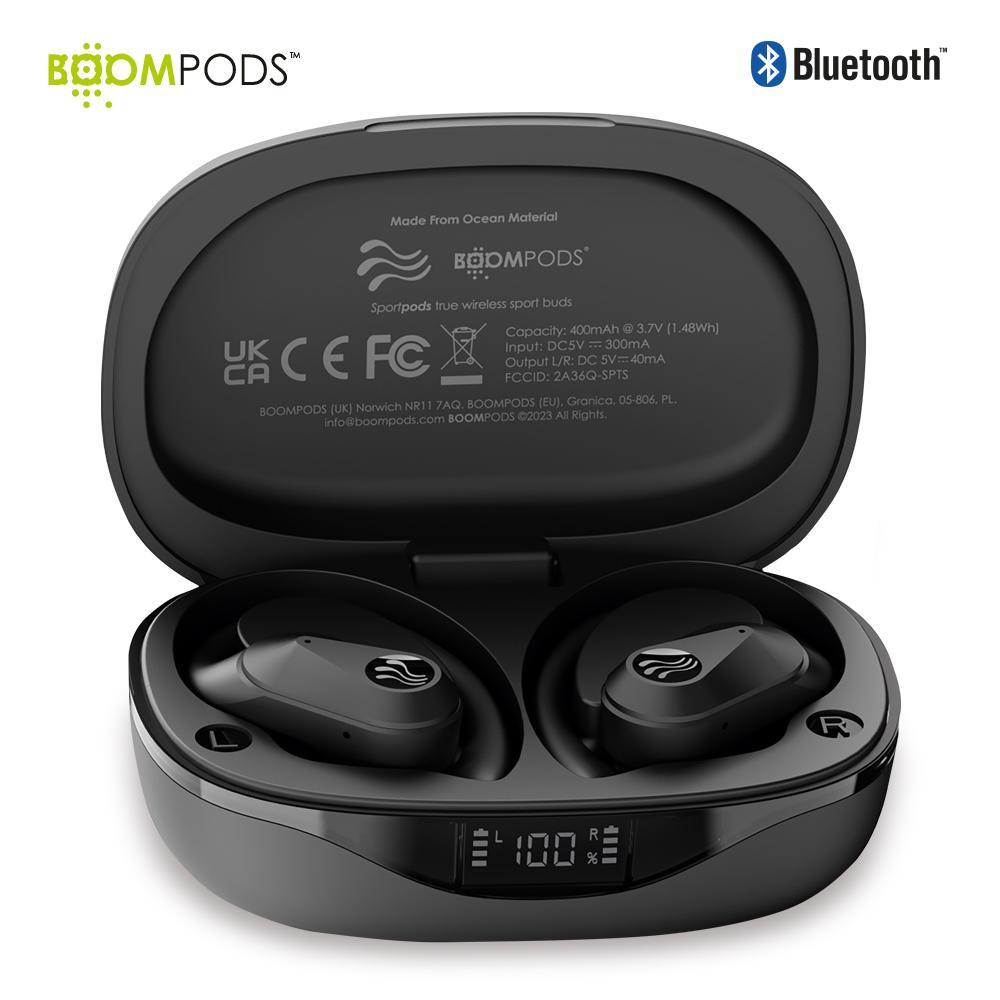 Audífonos bluetooth sportpods boompods Negro miniatura 5