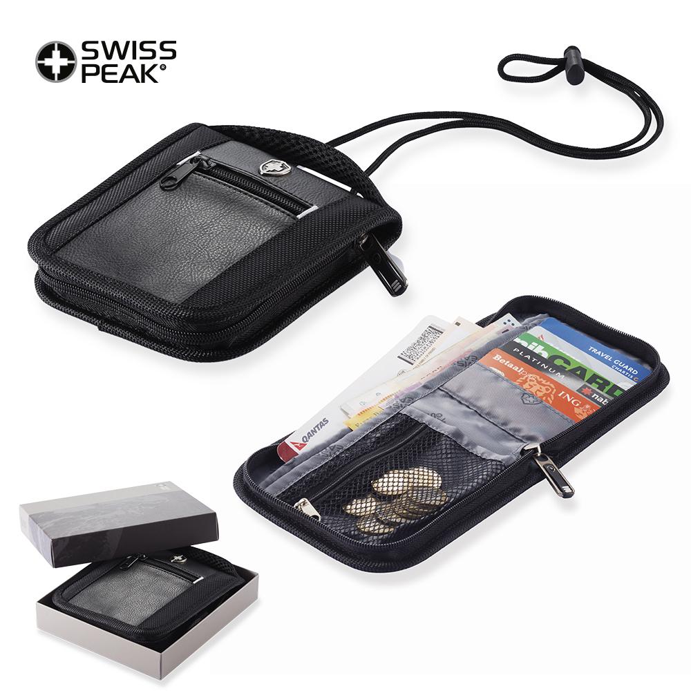 Portadocumentos de viaje swisspeak Negro front