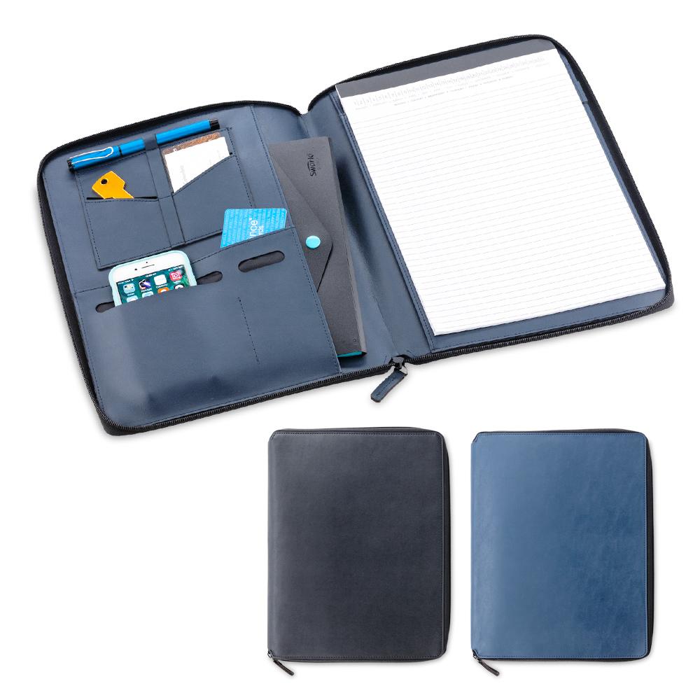 Carpeta folder zipper Azul Oscuro front