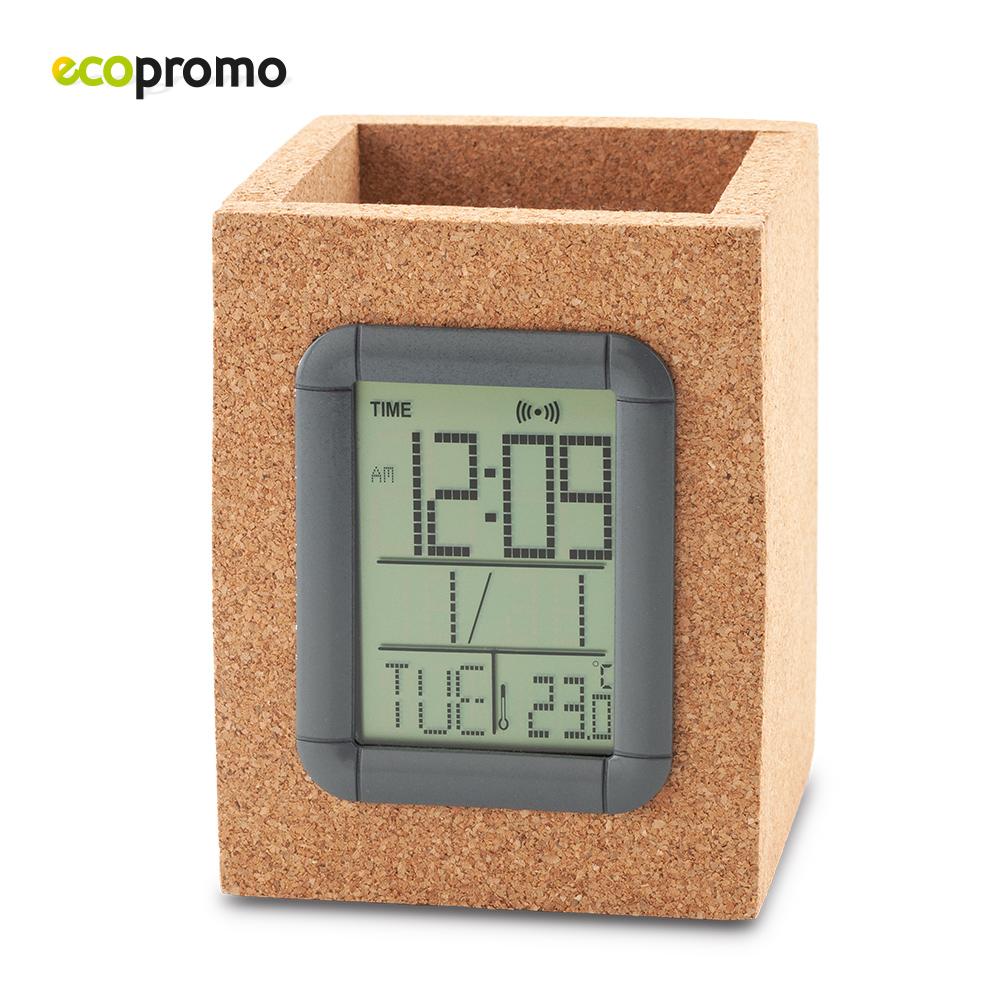 Reloj portaboligrafos cork - oferta oferta Natural miniatura 4