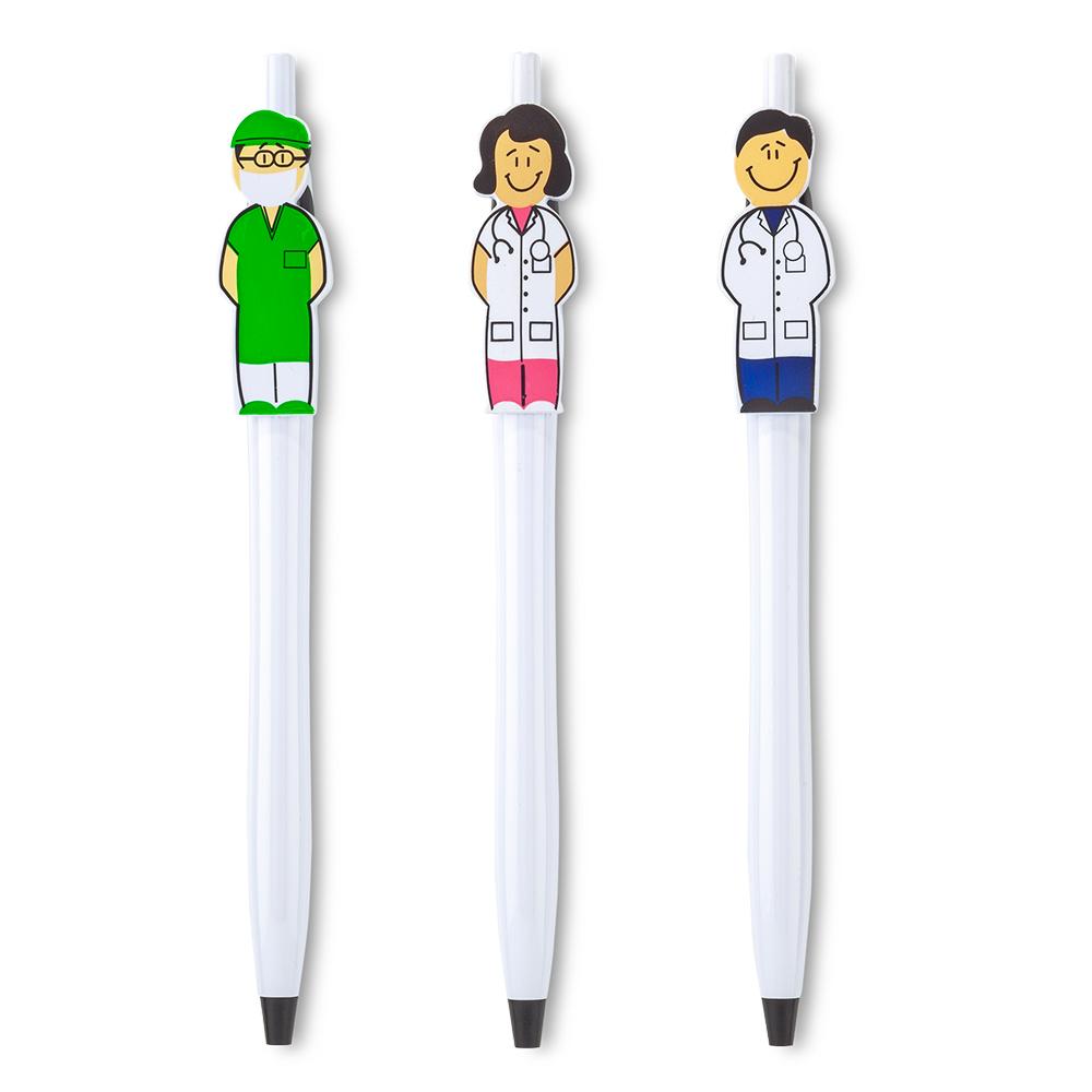 Boligrafo medic Cirujano clip verde front